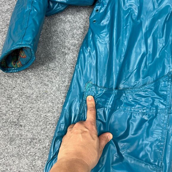 Vintage Misty Harbor Rain Coat Womens M Medium Waterproof Snap Button Long *READ - Picture 4 of 12